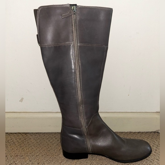 Franco Sarto Grey Leather Boots - Picture 2 of 3